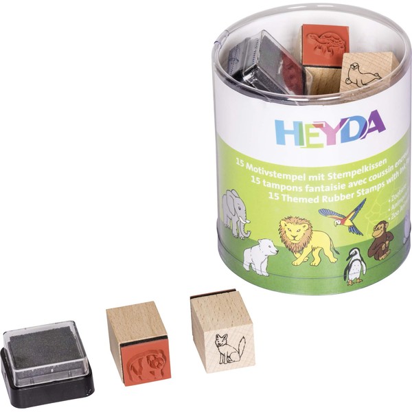 Heyda stamp tin design size: approx. 1.5 x 1.5 cm.