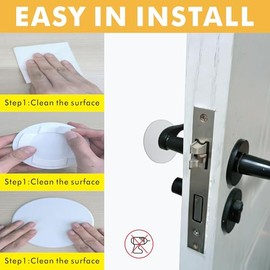 Paquete económico de 5 topes para pomo de puerta de 5 pulgadas, protectores de pared con adhesivo fuerte, protector de pared para manija de puerta, to