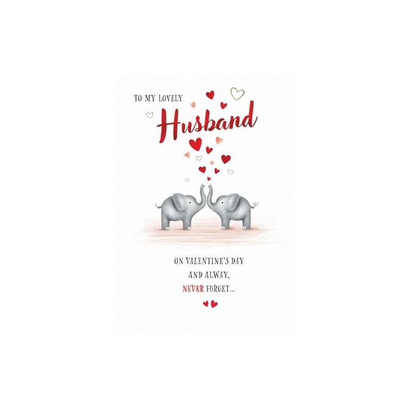 Piccadilly Greetings Valentines Day Card, Lovely Husband, Elephants - 9