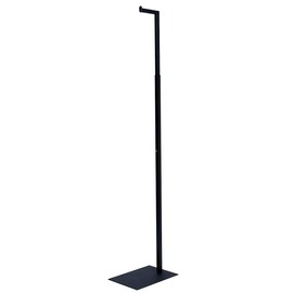 Econoco Adjustable Notched Costumer, Floor Standing, Adjustable Height 51-78 in., Matte Black (Pack of 2)
