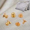 Button Rivets Screw Rivets, 20 Pieces Round Head Copper Rivets