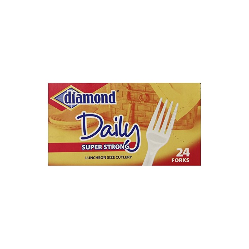 Diamond heavy Duty Plastic Forks, 24 Count