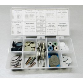 PACIFIC ABRASIVE SILICONE KIT POLISHING PRECIOUS & SEMI-PRECIOUS METALS 70 Piece (10 E)