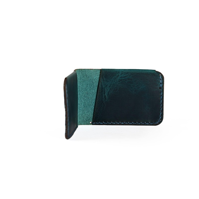 Bandera Folded 2-Pocket Leather Wallet (Caribbean)