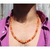 Genuine Carnelian Necklace for Women Carnelian jewelry for Men Orange