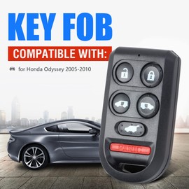 Keymall 6 Buttons Car Key Fob Keyless Entry Remote Control for Honda Odyssey 2005 2006 2007 2008 2009 2010 (FCC ID:OUCG8D-399H-A P/N:72147-SHJ-A61)