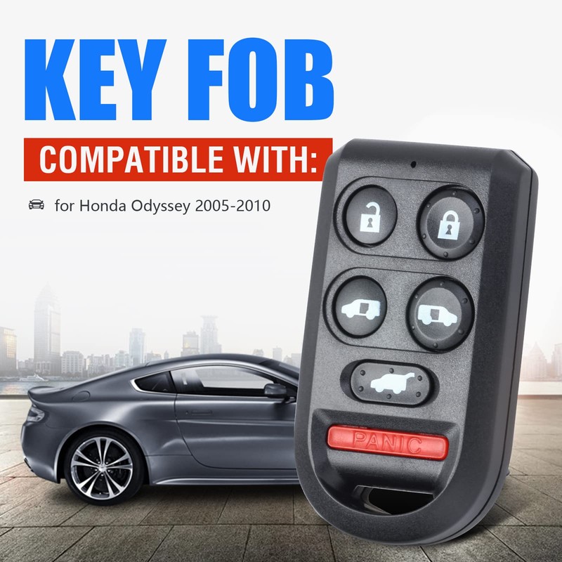 Keymall 6 Buttons Car Key Fob Keyless Entry Remote Control