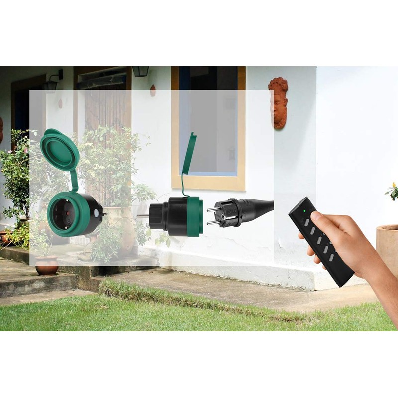 SEC 24 Outdoor Radio Socket Set, 4 Programmable Sockets with