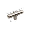 GlideRite Hardware 4002-T-SS-1 2.25 inch Stainless Steel Solid Euro T-Bar