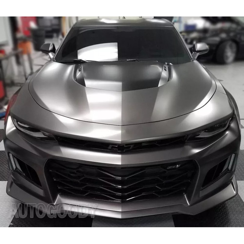 AUTOGOODY 96" x 60" Satin Matte Chrome Metallic Dark Gray