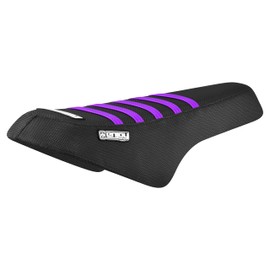 Enjoy Mfg Seat Cover - Compatible Fit for Tamobyke V20 V20Plus V29 Electric Bike #466 (All Black with Purple Ribs)