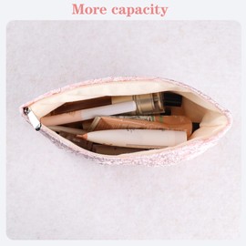 lllyan Makeup Organizer and Toiletry Bag for Women - Travel Makeup Bag with relief Design, Perfect Travel Toiletry Bag(Pink)