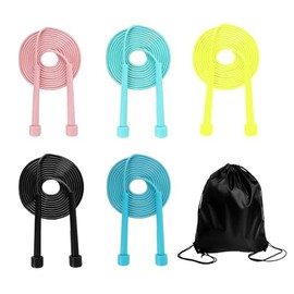 Jump Rope for Kids,5P Colorful Skipping Ropes | Kids Jumping Ropes for Fitness and Exercise,Lightweight Adjustable Jumprope for School Events and Fami