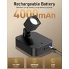 Diomart Rechargeable Mini Spotlights Indoor with Remote, 2 Pack