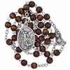 Venerare Traditional Saint Michael Chaplet with Prayer Card (Brown Wood)