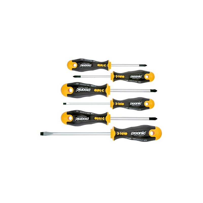 Felo Schraubendreher Satz ERGONIC, 6-tlg SL, PZ, PH