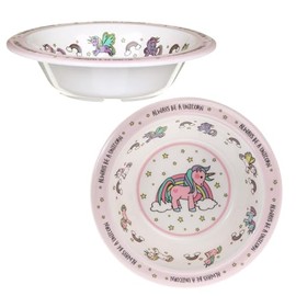 Widdle Gifts Children's Unicorn Design Melamine Tableware (16cm Bowl 4934)