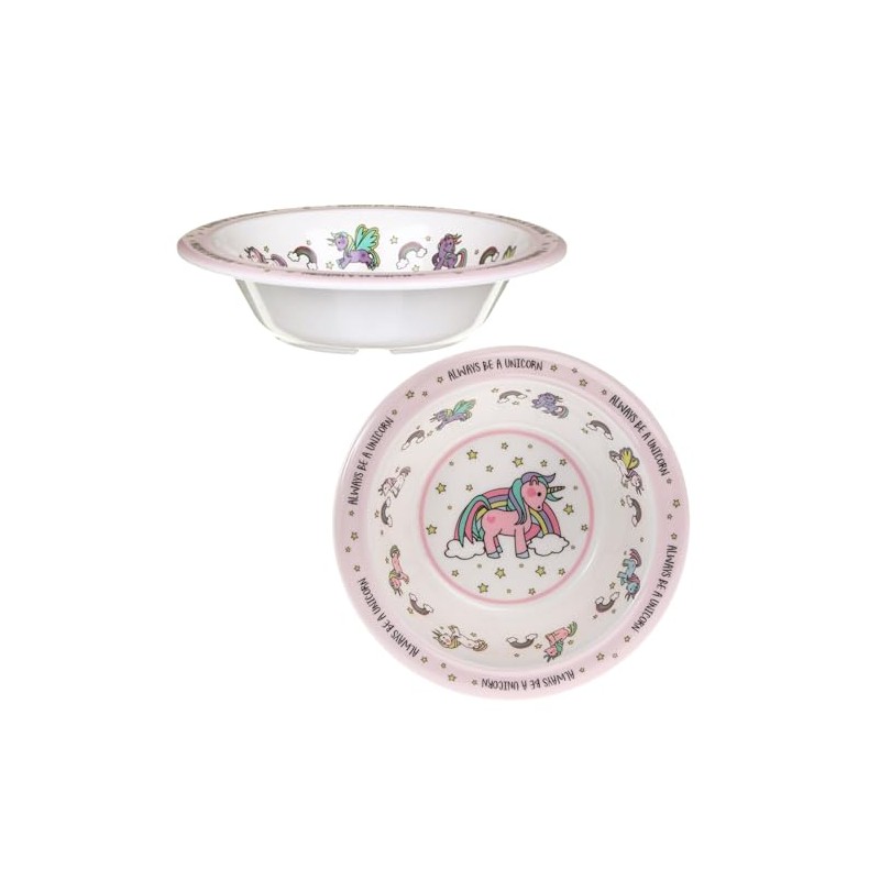 Widdle Gifts Children's Unicorn Design Melamine Tableware (16cm Bowl 4934)
