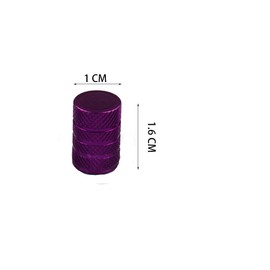 Metal Valve Caps Circle Purple for American Schrader Cars Moto Wheel Wheel Valve Cap Car (purple)
