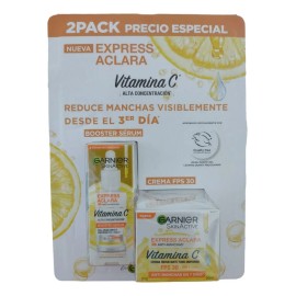 Garnier Kit Vitamina Sérum Concentrado Crema Hidratante Iluminadora