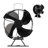 Heat Powered Stove Fan Aluminum Alloy 4 Blades Strong Wind