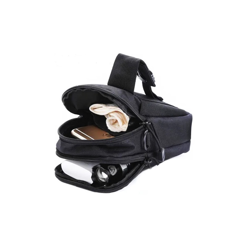 Bolsa Mariconera Bolso Bandolera Porta Celular Multiusos Color Negro 2