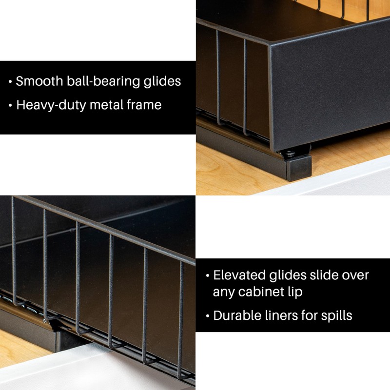 LYNK PROFESSIONAL® Pull Out Under Sink Kitchen Cabinet Organizer -