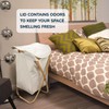 Foldable Bamboo Laundry Hamper with Lid - Decor Essentials for