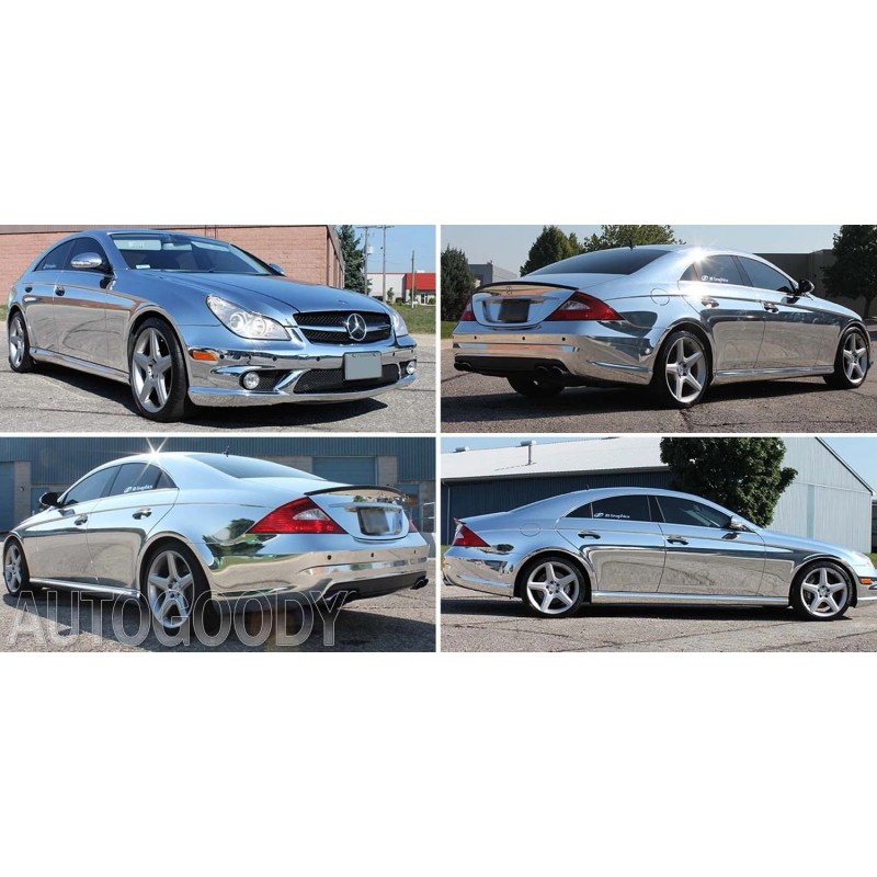 AUTOGOODY 108" x 60" Silver Chrome Mirror Vinyl Film Wrap