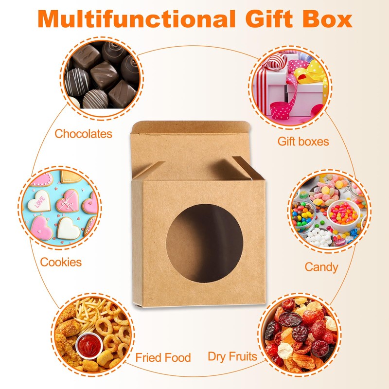 sourcing map 32Pcs Soap Packaging Boxes 3x3x1.2 Inch Kraft Soap
