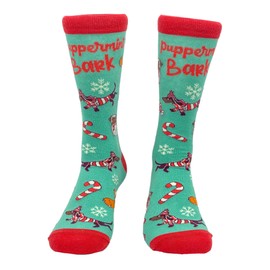 Youth Puppermint Bark Socks Funny Pet Dog Puppy Animal Lover Christmas Candy Footwear