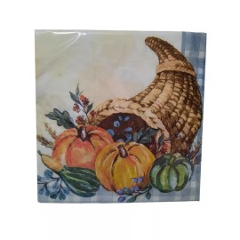 Creative Converting Decadent Cornucopia 16 Ct Paper Lunch Napkins Thanksgiving