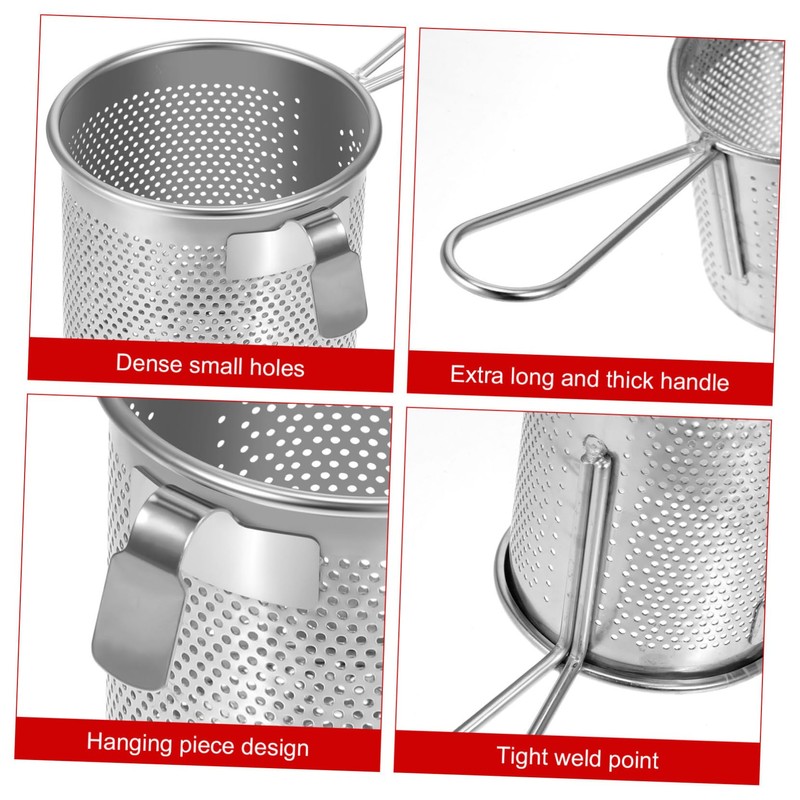 Cabilock Hot Pot Mesh Net Colander Practical Hanging Strainer for