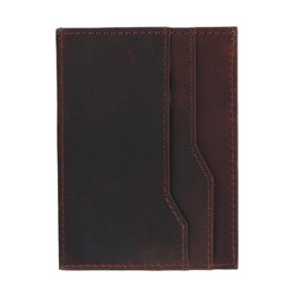 CTM Men's RFID Leather Front Pocket Card Sleeve Wallet, Brown