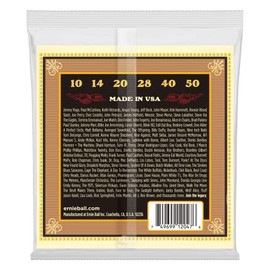 Juego de cuerdas acústicas Ernie Ball Earthwood, de seda y acero, .010 - .050