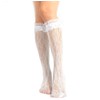 Womens Lace Ruffle Socks (White)