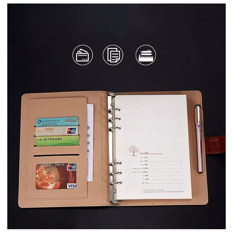 Nemuri Oficina De Cuaderno Multifuncional A5 Doble Cara Robusto