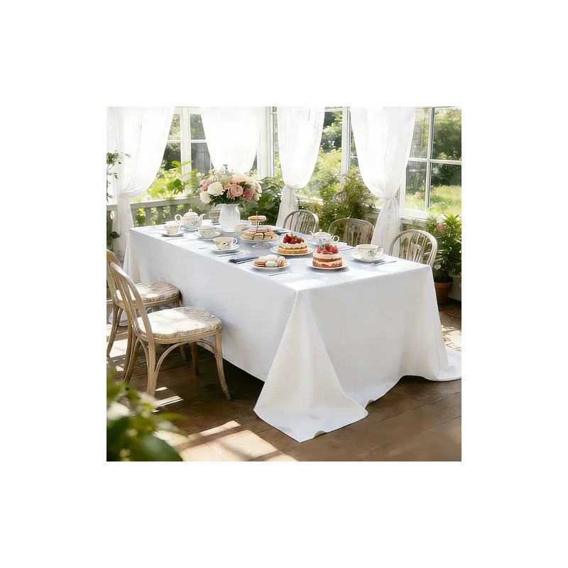Mantel Rectangular Satinado Decoración De Mesa 145x300cm
