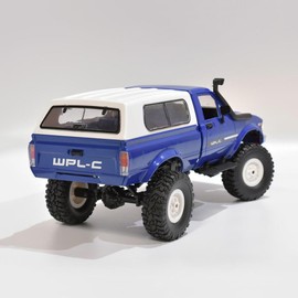 RC Crawler WPL C24 RC Rock Crawler RC Truck 4x4 1/16 Scale Remote Control Pickup Truck Off Road All Terrain RTR with 2.4 GHz Proportional Throttle Steering LED Light 2 Batteries Hobby Toy Adult