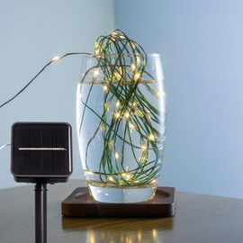 RESNICE Solar Outdoor String Lights 33ft 100 LEDs Green Copper Wire Waterproof Fairy Lights (2 Pack) for Garden, Backyard, Patio, Porch, Trees, Wedding, Party Decoration