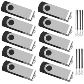 ABLAZE 10 Pack Flash Drive 64GB USB 2.0 Thumb Drives Bulk USB Drive 64GB USB Memory Sticks Pack
