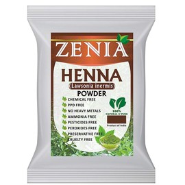 Zenia Pure Henna Powder (Lawsonia inermis) Triple Sifted 2023 Crop - Size: 1lb (454g)
