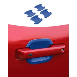 Summleaf Exterior Door Handle Bowl Cover Trims Compatible with Ford F150 2021-2025+Outside Door Handle Cup Bowl Cover Scratches Protector Decorative Sticker ABS Accessories,Blue