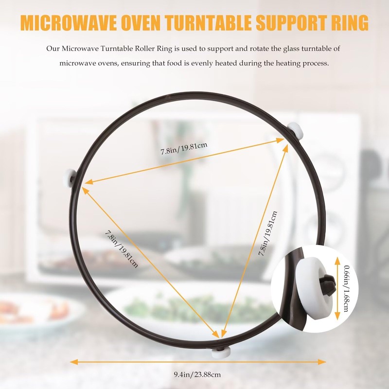 Misimain Upgraded Universal 9.5 Inch Turntable Roller Ring for LG
