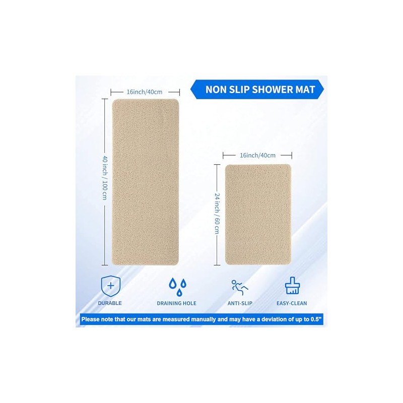 Hargiis Non Slip Bathtub Mat - Fast Drying and Comfortable