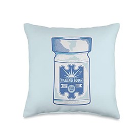Baking soda jar retro design Throw Pillow