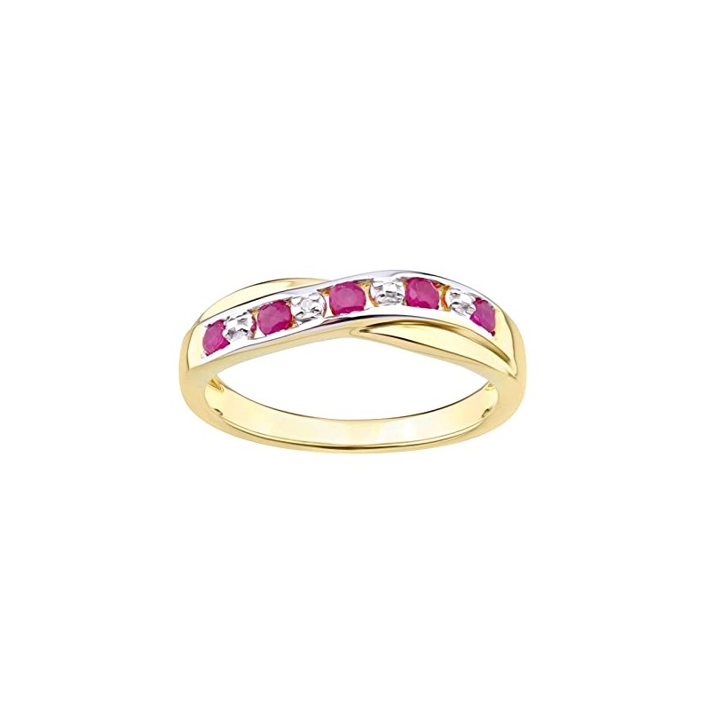 Old English Jewellers 9ct Yellow Gold on Silver Ruby &