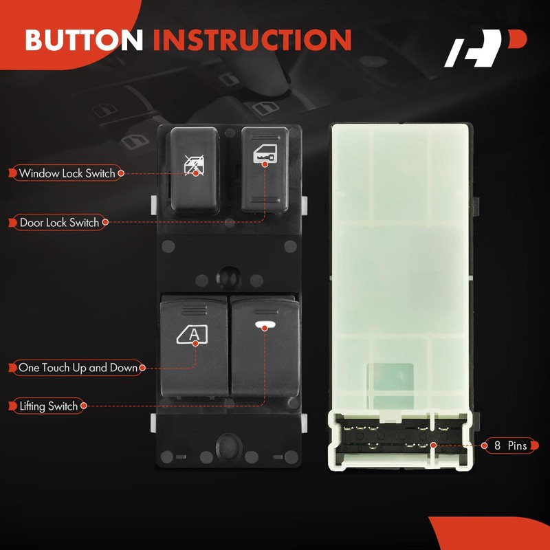 A-Premium Master Power Window Switch Compatible with Nissan Frontier 2005-2006,