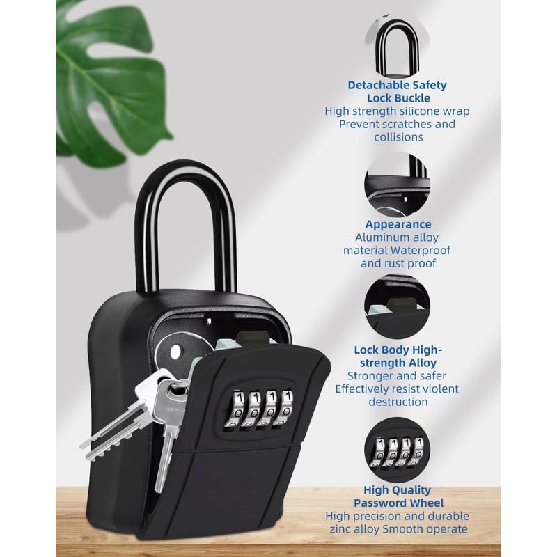 Key Safe, Key Safe Wall Mount, Key Box with Removable