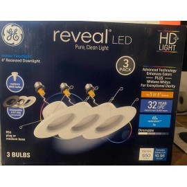 GE reveal led light pure ,clean light 3 pack